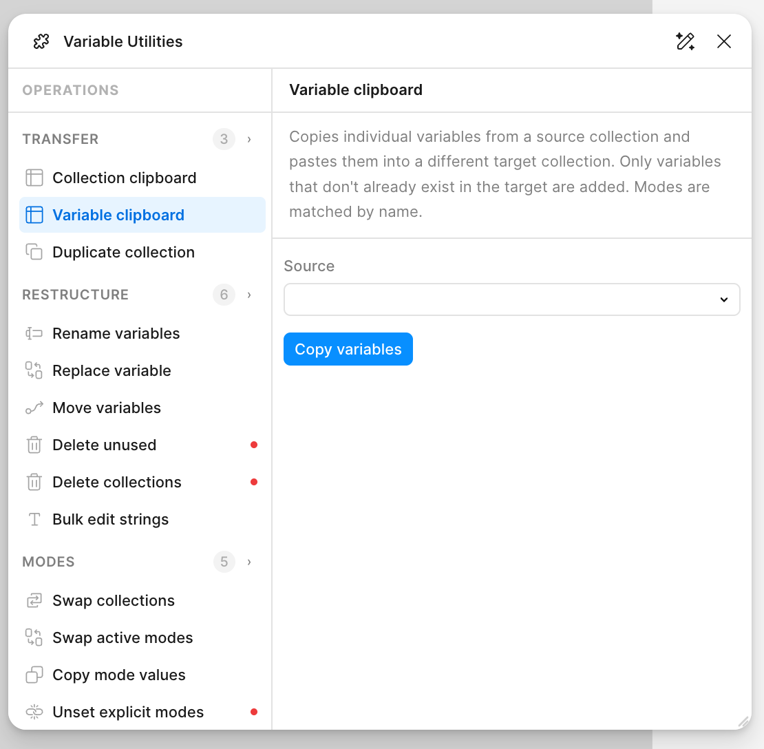 Variable Utilities Plugin
